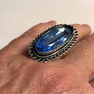 Tanzanite Stamped 925 Sterling Silver Ring